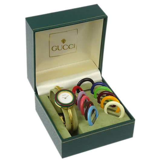 Gucci 11/12.2 Change Bezel Chameleon Quartz Watch SS