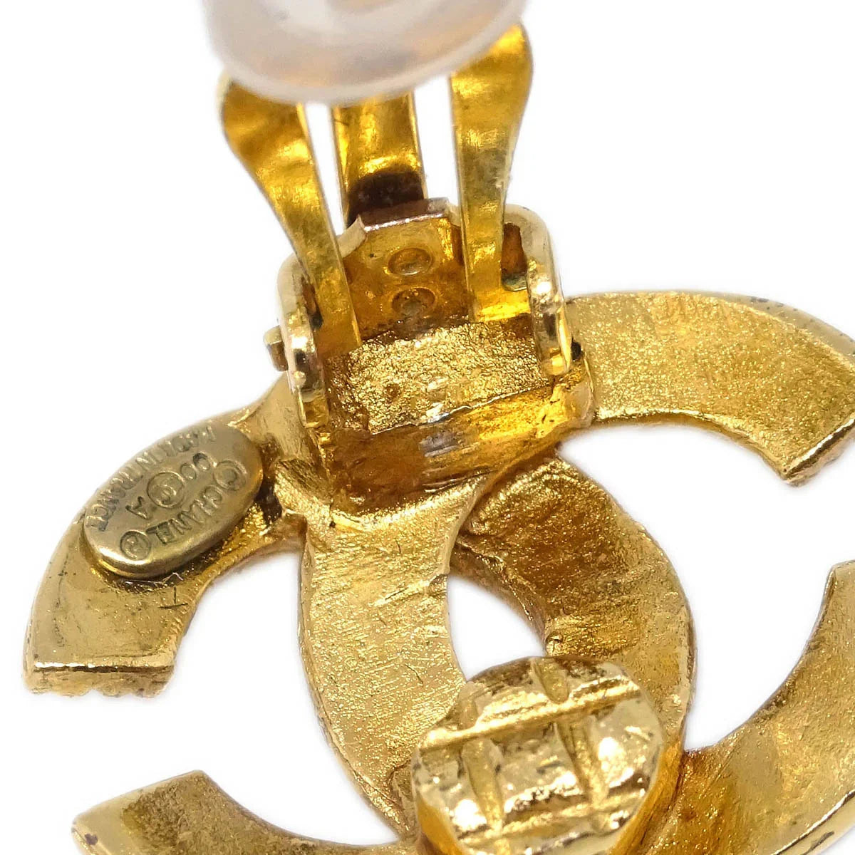 Chanel Gold CC Earrings Clip-On 00A
