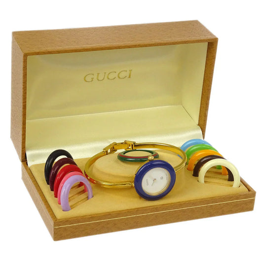 Gucci 1100-L Change Bezel Chameleon Quartz Watch SS