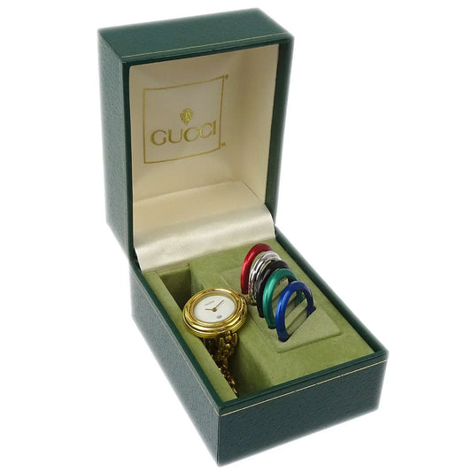 Gucci 11/12 Change Bezel Chameleon Quartz Watch SS