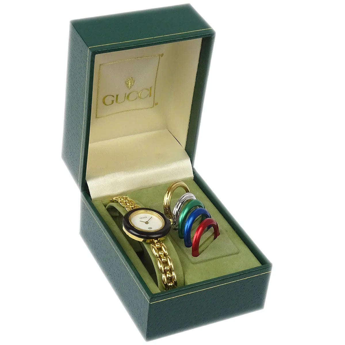 Gucci 11/12 Change Bezel Chameleon Quartz Watch SS