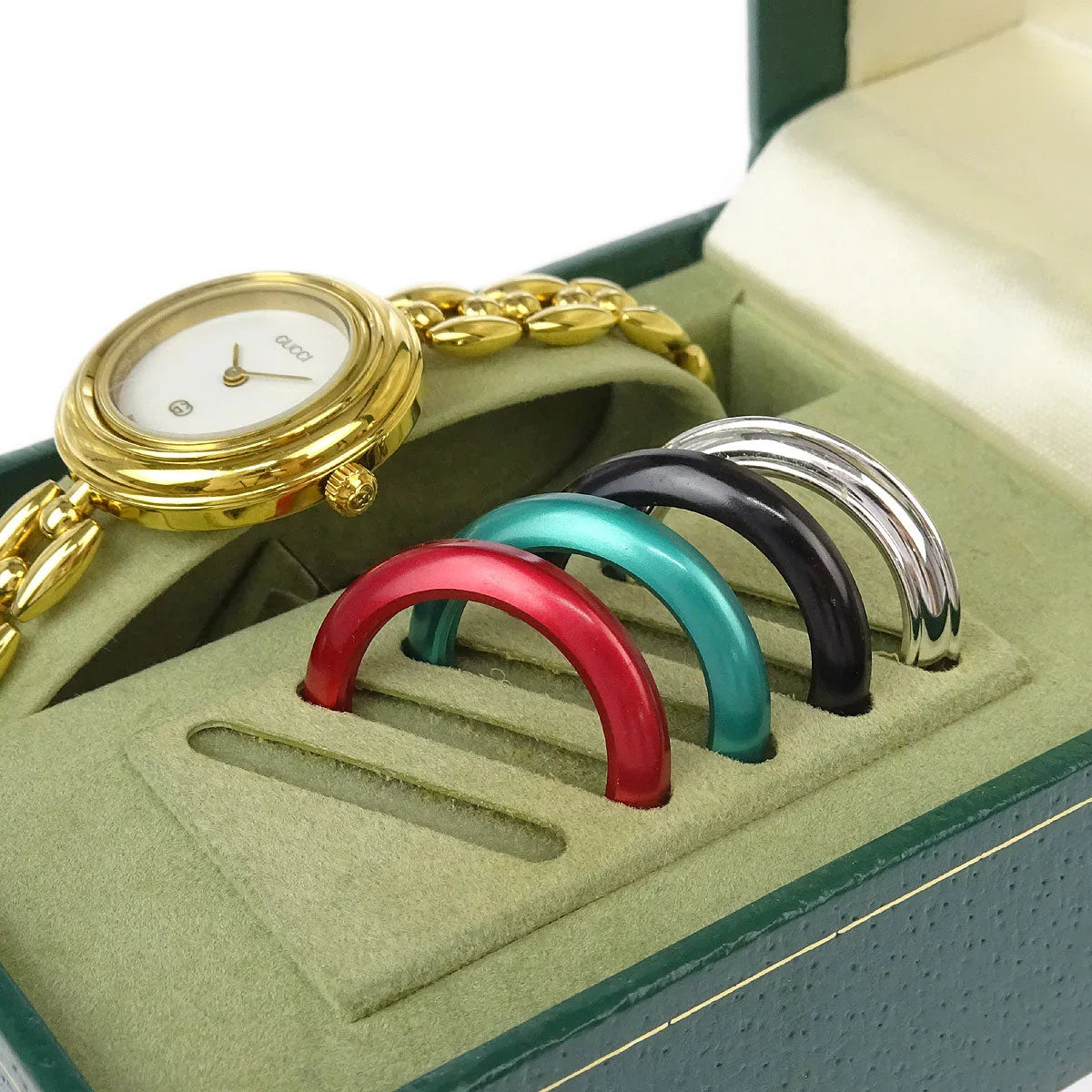 Gucci 11/12 Change Bezel Chameleon Quartz Watch SS