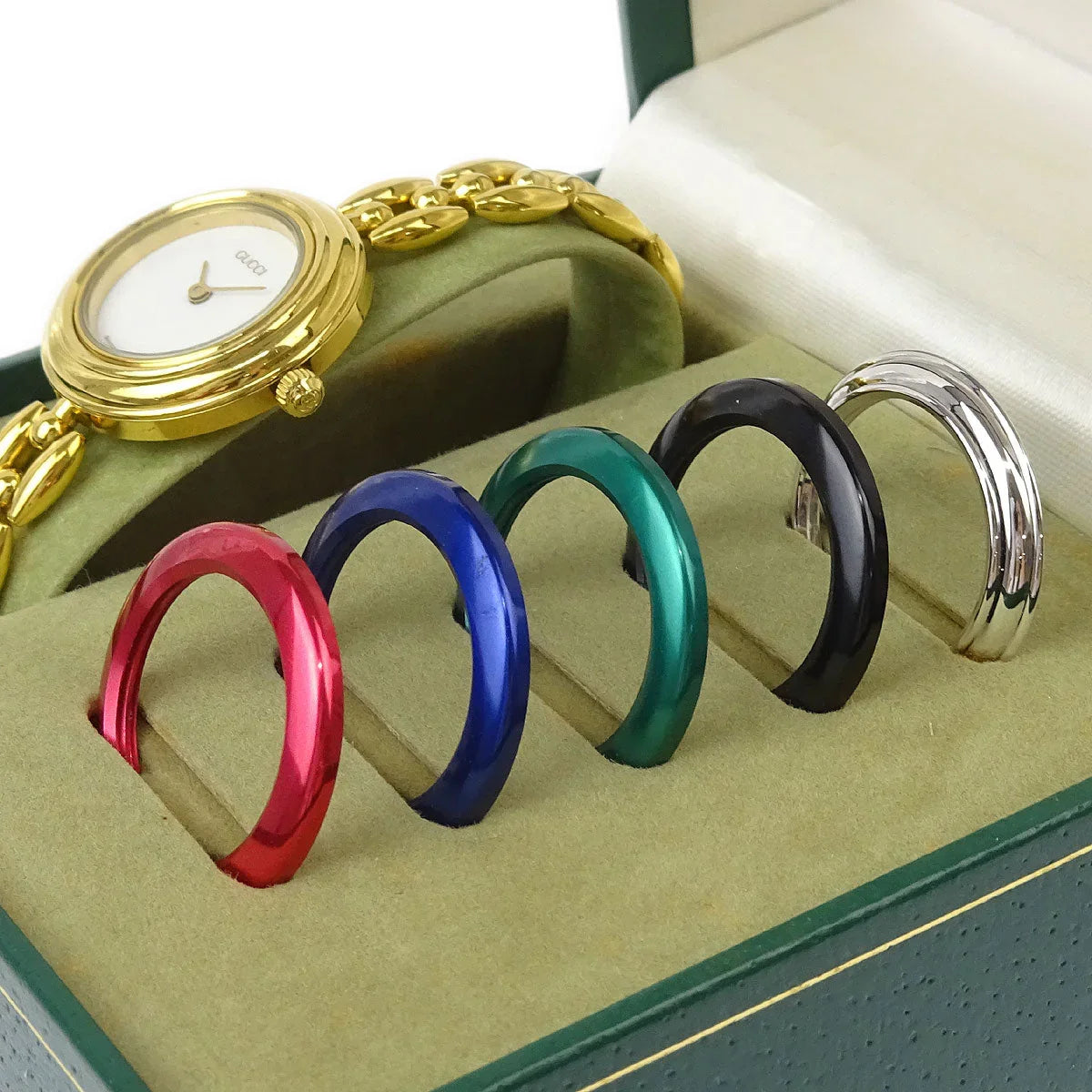 Gucci 11/12.2 Change Bezel Chameleon Quartz Watch SS