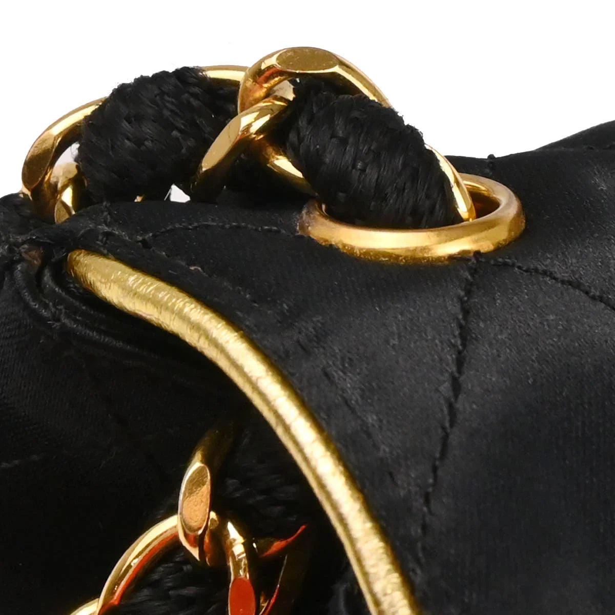 Chanel 1989-1991 Black Satin Mini Classic Square Flap Shoulder Bag