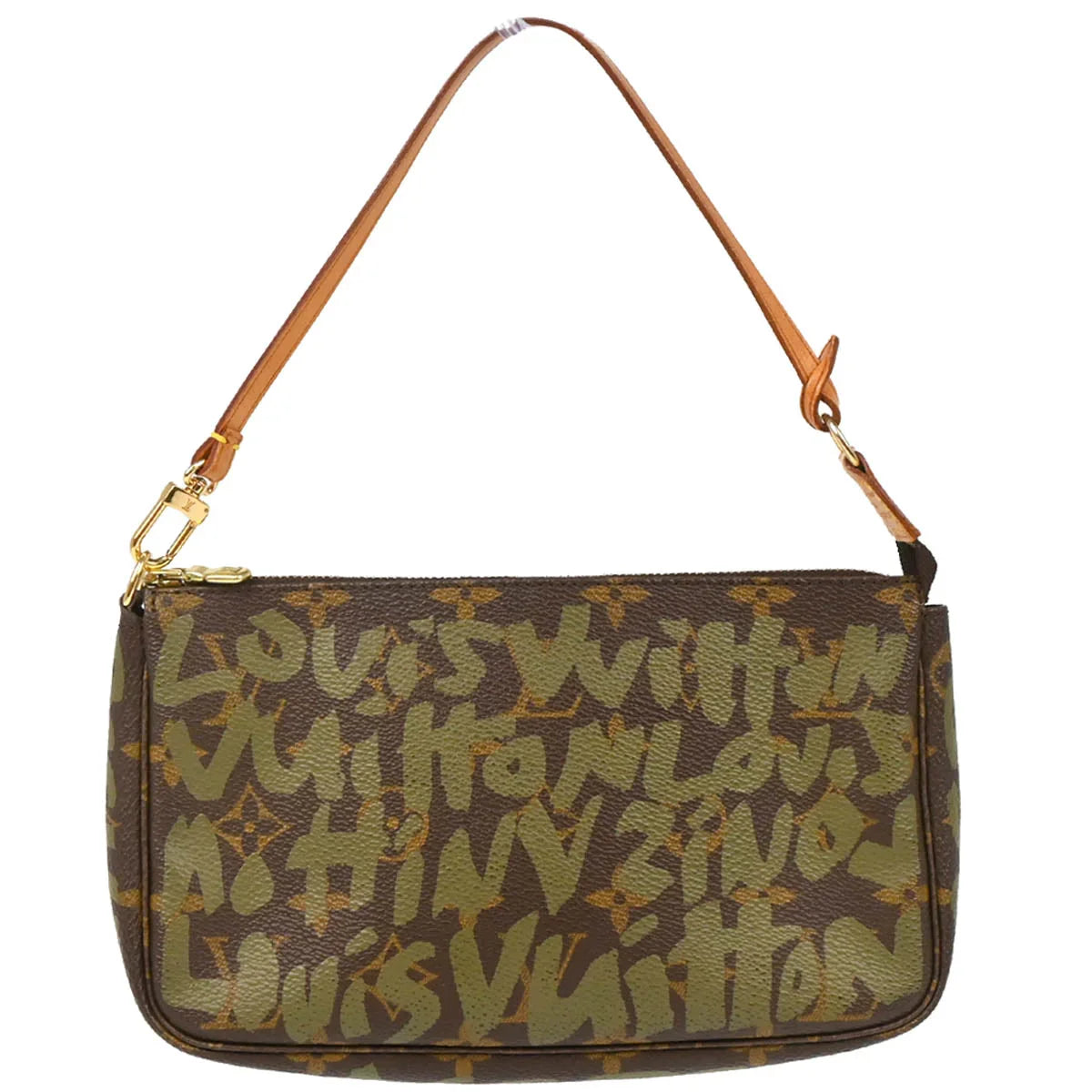 Louis Vuitton 2001 khaki Graffiti Pochette Accessoires Handbag M92191