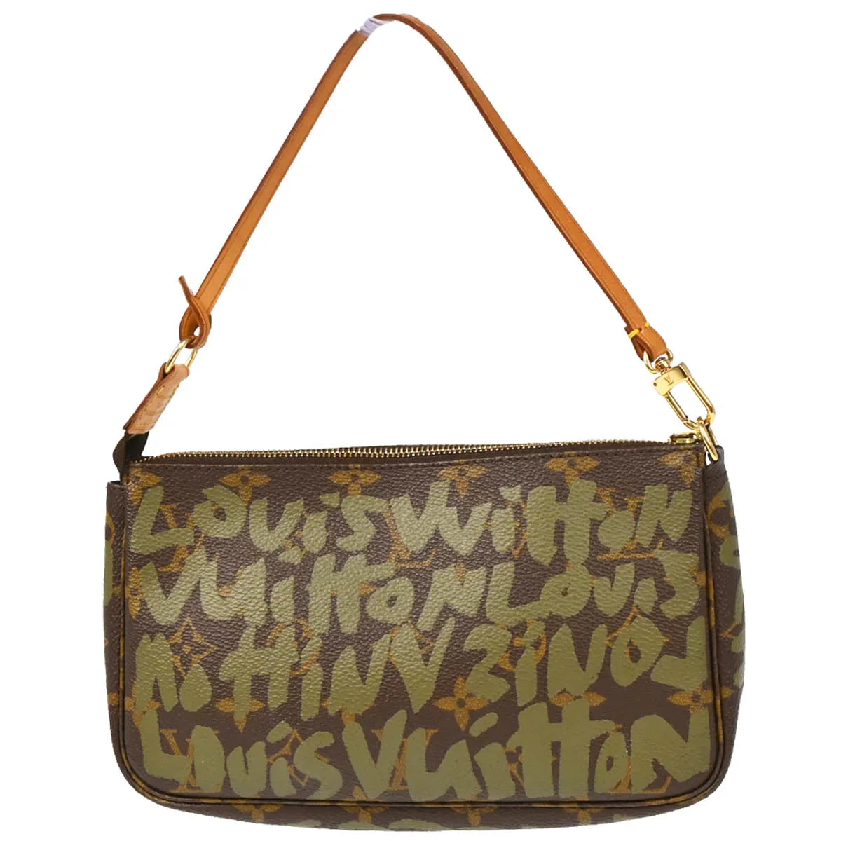 Louis Vuitton 2001 khaki Graffiti Pochette Accessoires Handbag M92191