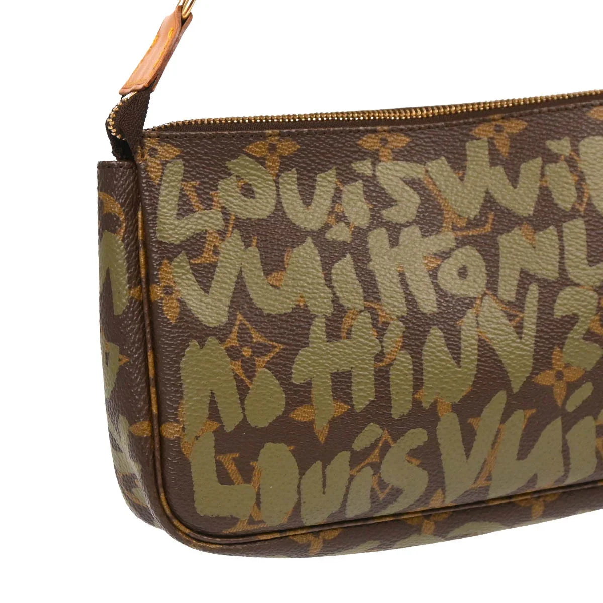 Louis Vuitton 2001 khaki Graffiti Pochette Accessoires Handbag M92191