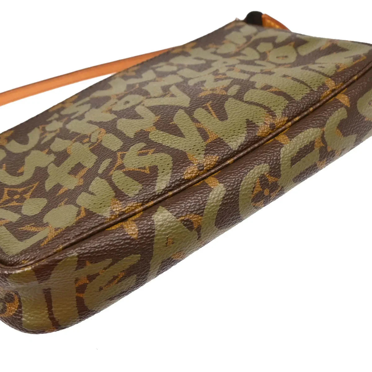 Louis Vuitton 2001 khaki Graffiti Pochette Accessoires Handbag M92191