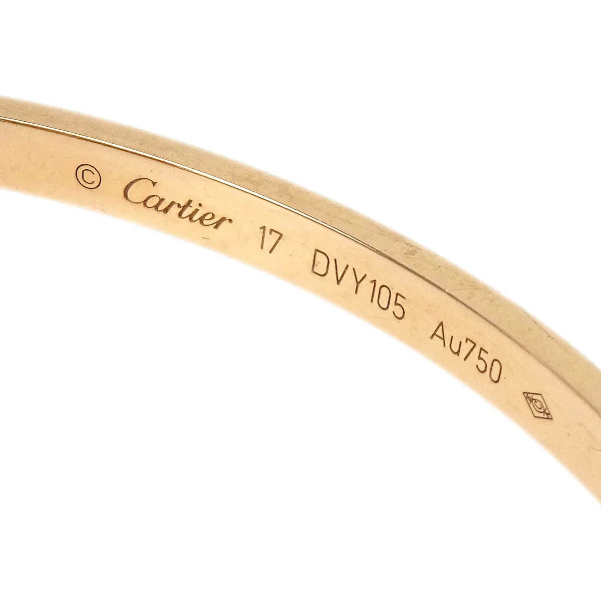 Cartier Love Bracelet Bangle Small DVY105 Au750 #17