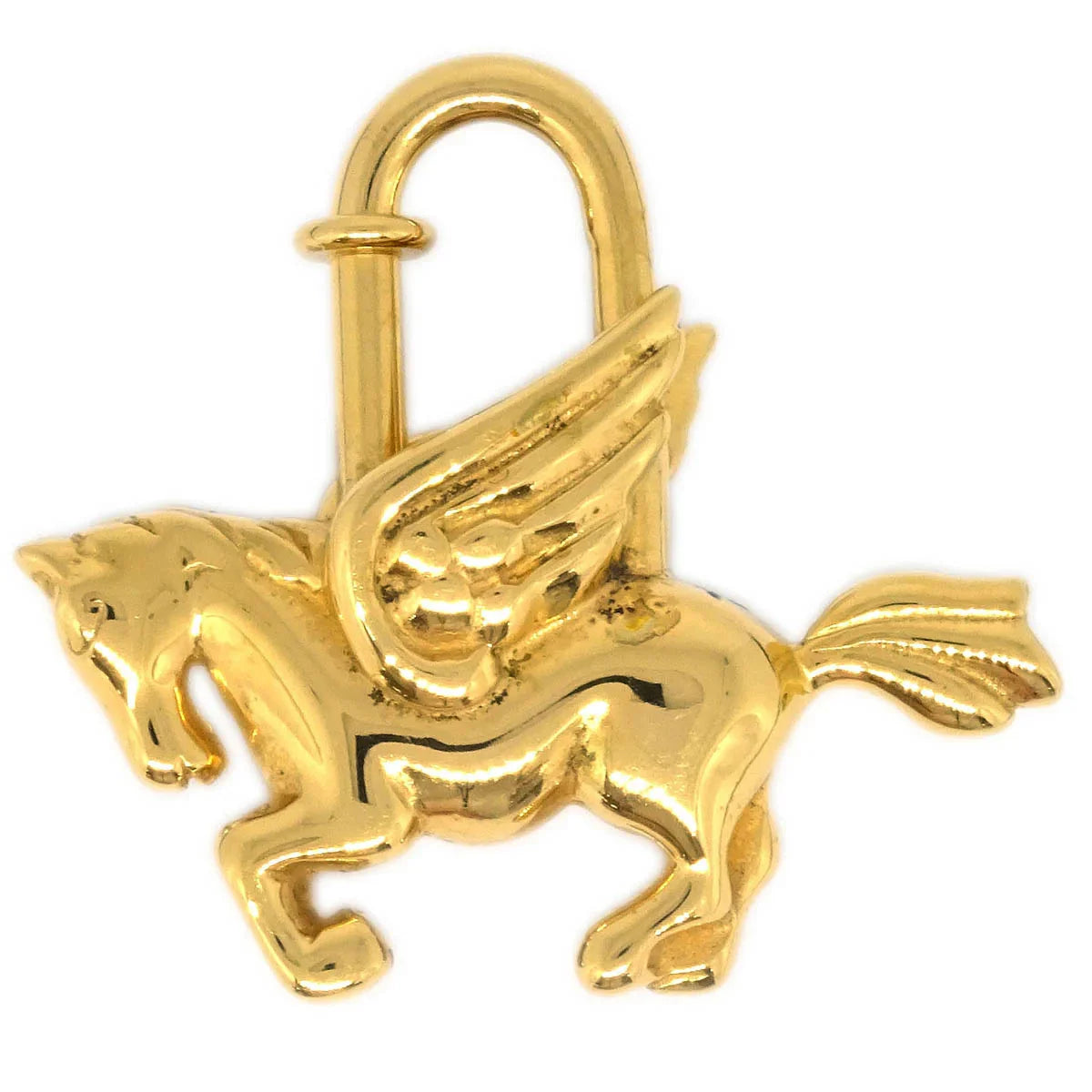 Hermes 1993 Le Cheval Pegasus Cadena Gold Small Good