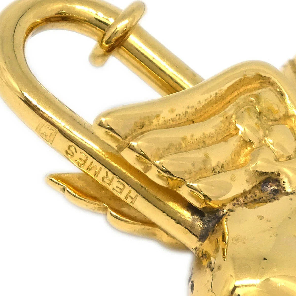 Hermes 1993 Le Cheval Pegasus Cadena Gold Small Good