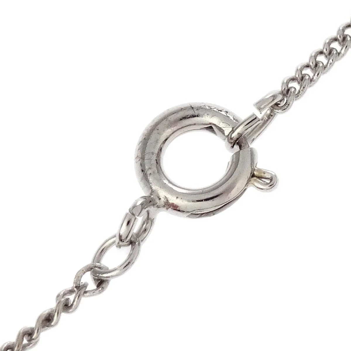 Chanel Cambon Ligne Chain Necklace Pendant Silver 05C