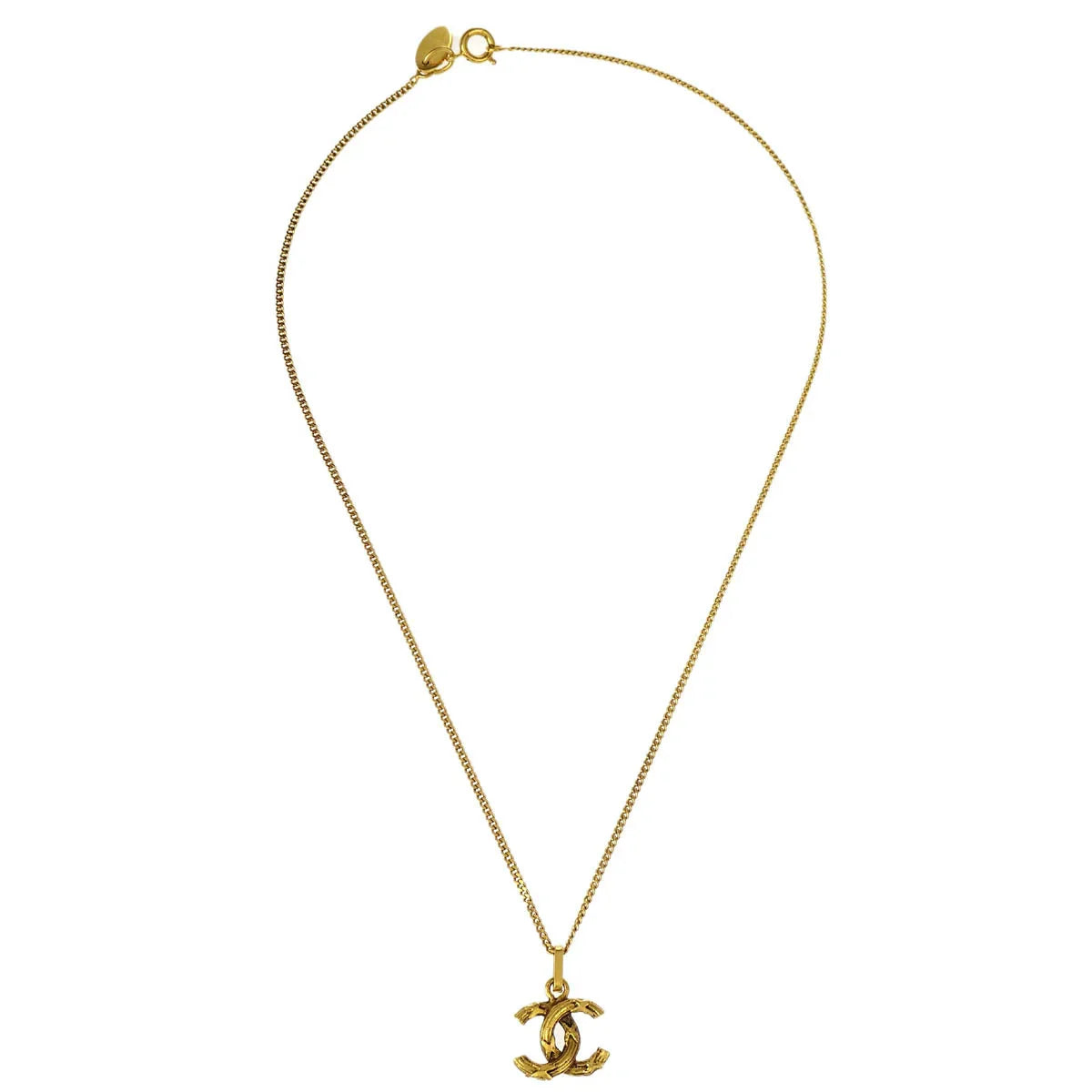 Chanel Gold CC Chain Pendant Necklace