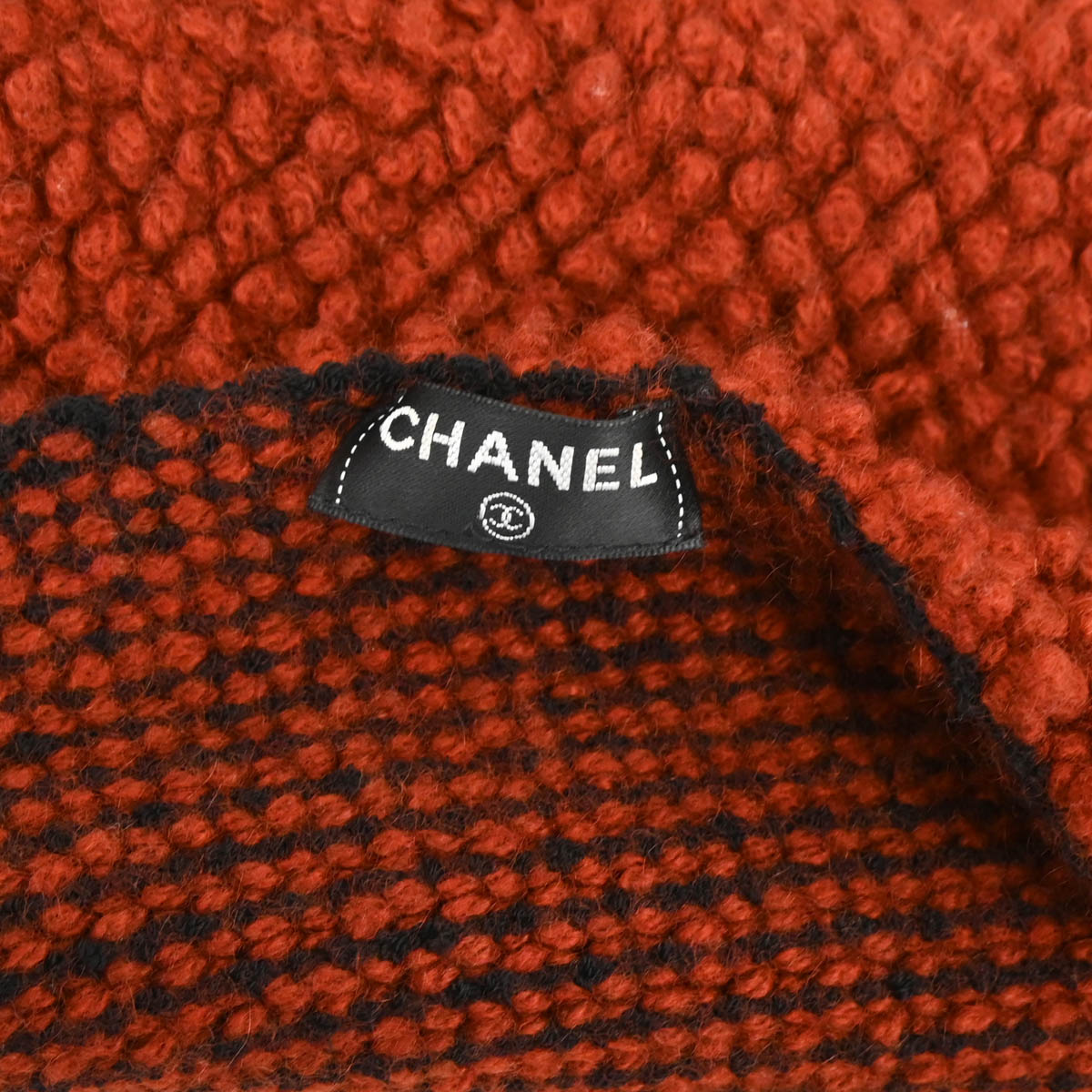 Chanel Bordeaux Shawl Stole Small Good