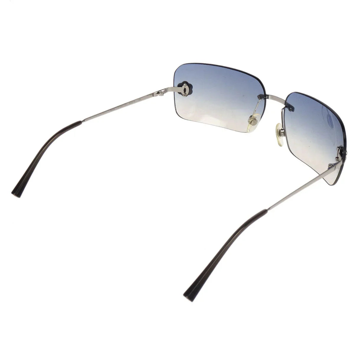 Chanel Sunglasses Eyewear Blue Silver Small Good