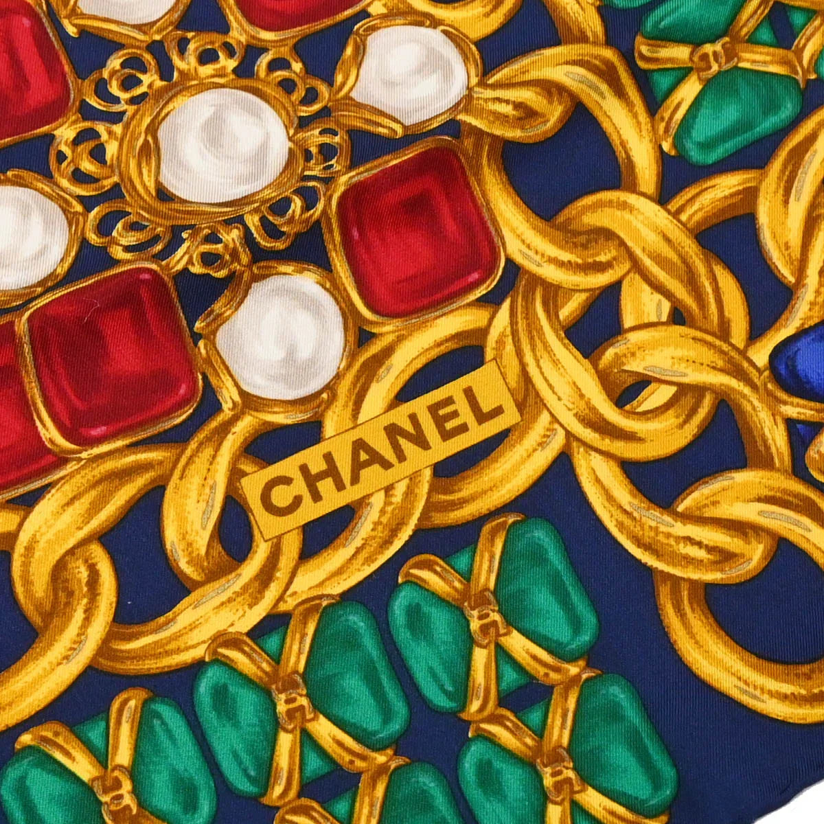 Chanel Navy Scarf Small Good