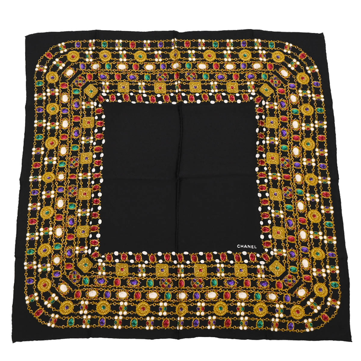Chanel Black Scarf Small Good