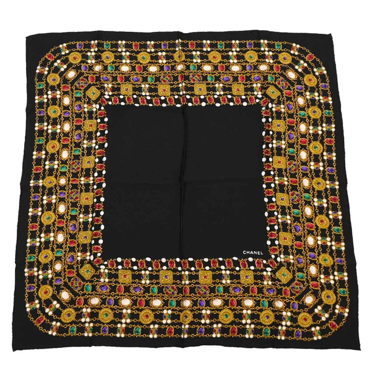 Chanel Black Scarf Small Good