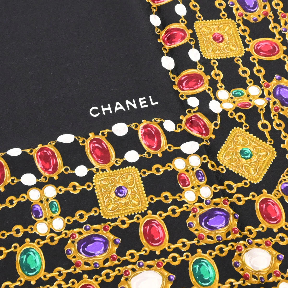 Chanel Black Scarf Small Good