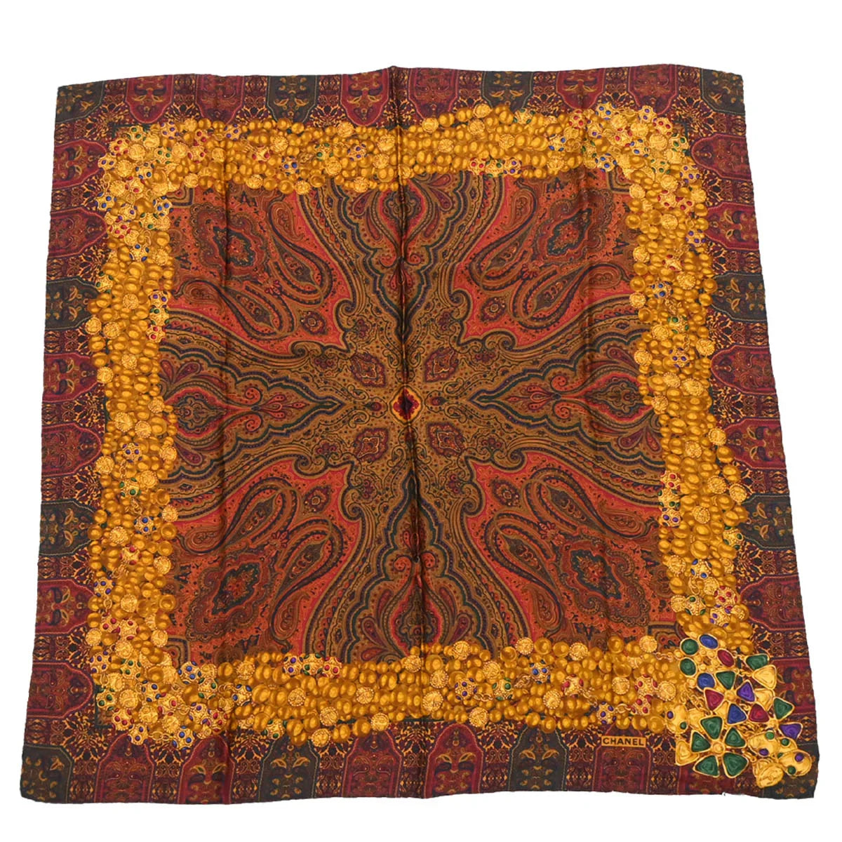 Chanel Red Scarf Small Good