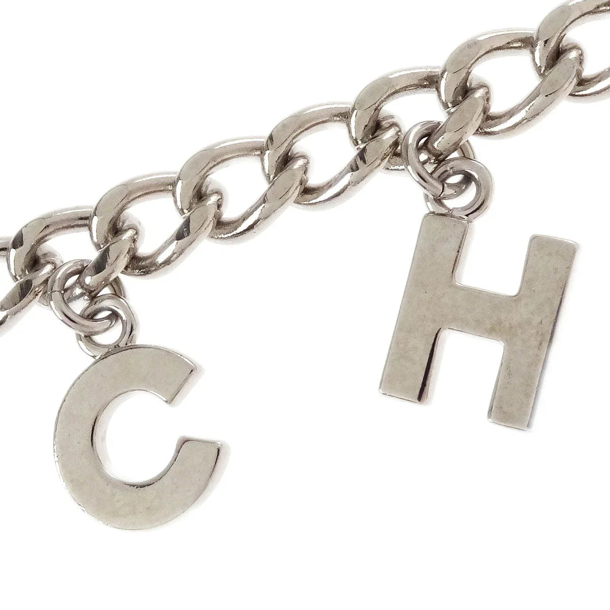 Chanel Silver Chain Belt Icon Small Good 04V