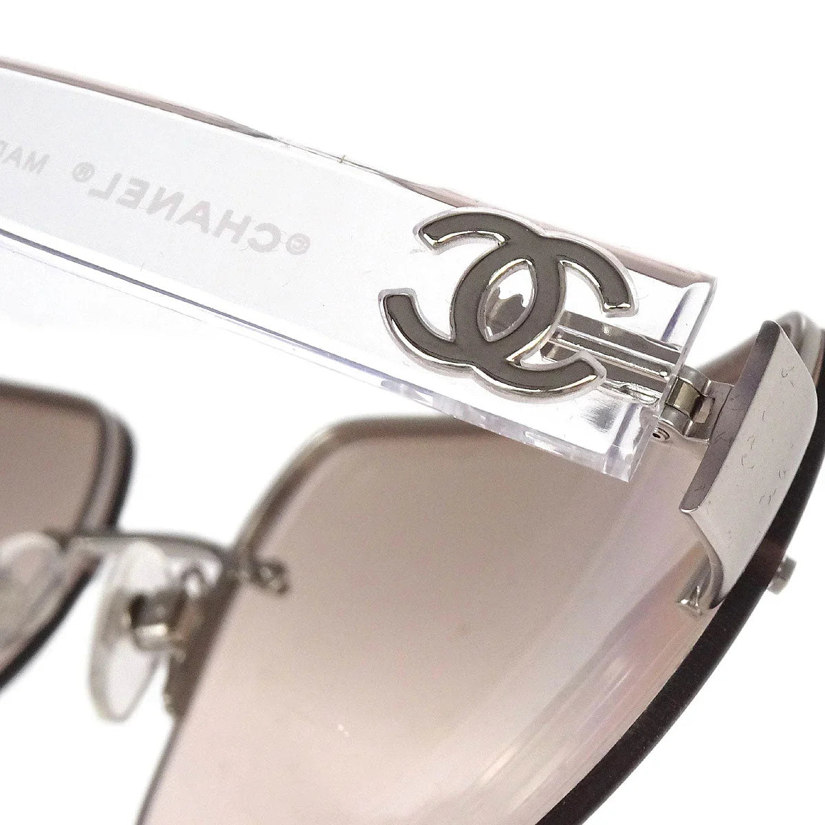 Chanel Sunglasses Eyewear Clear Brown Small Good