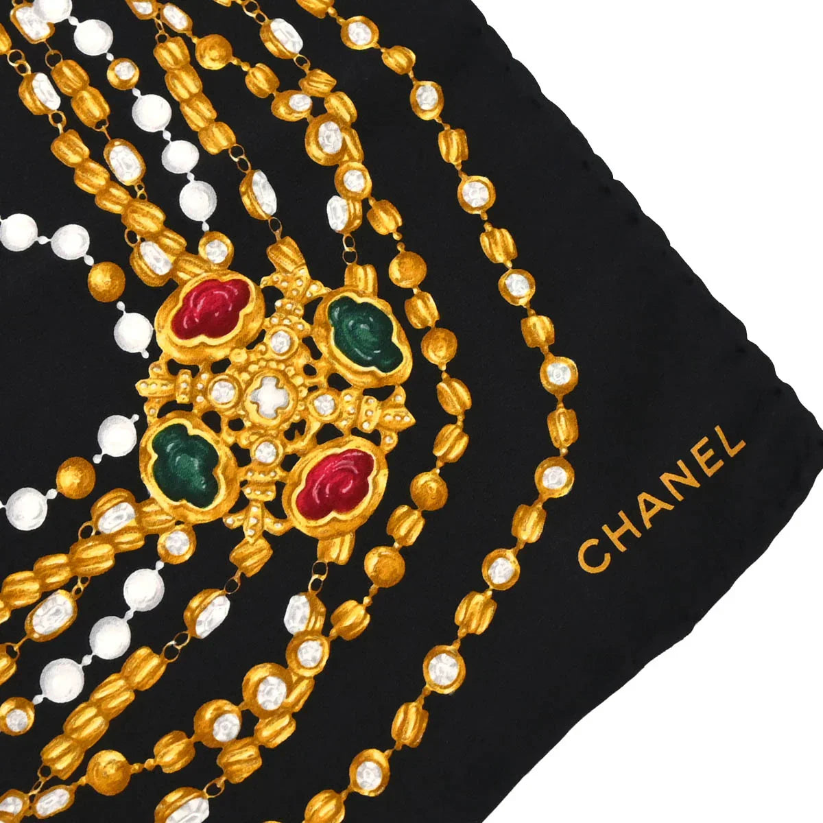 Chanel Black Scarf Small Good