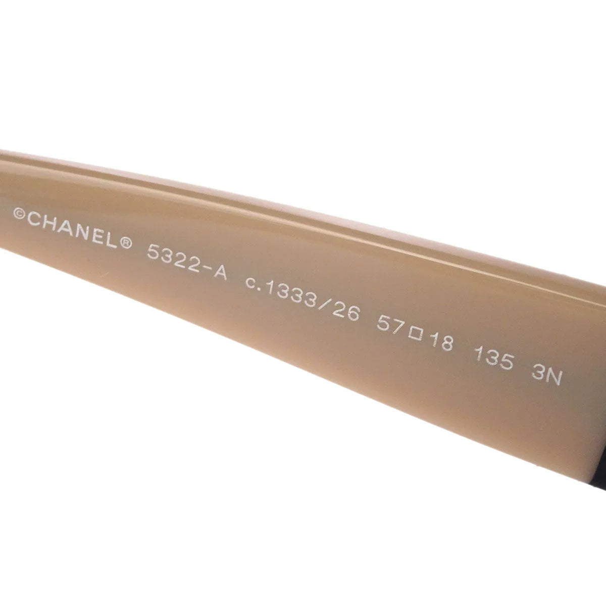 Chanel Sunglasses Eyewear Black Beige Small Good