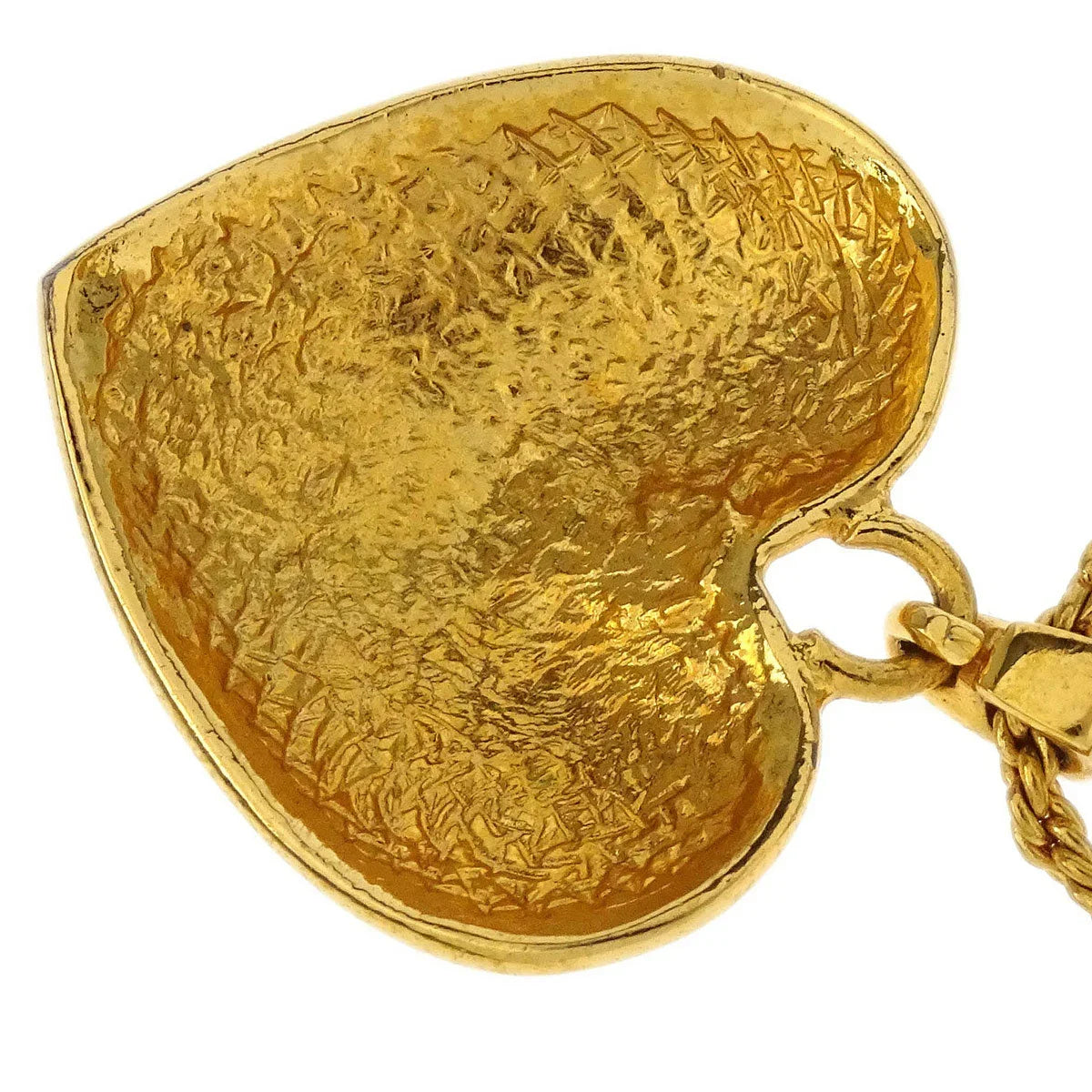 Yves Saint Laurent Gold Chain Necklace Pendant Heart