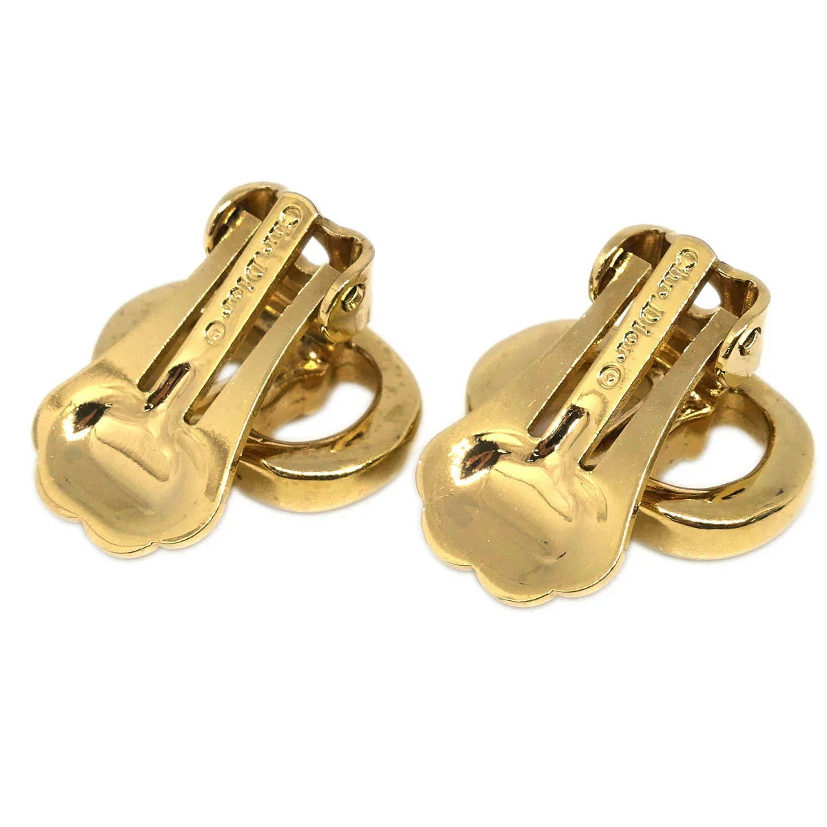 Christian Dior Earrings Clip-On Gold