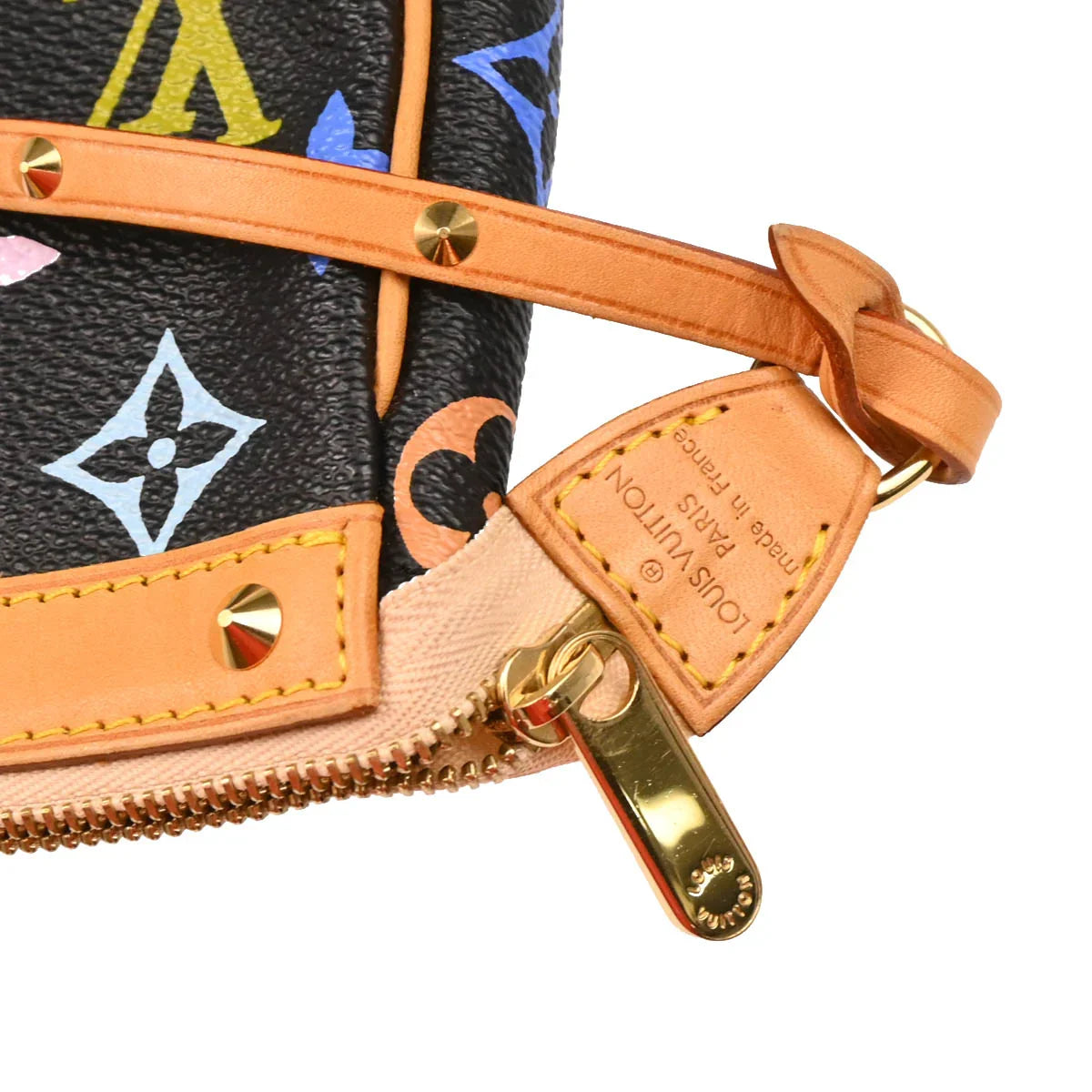 Louis Vuitton 2003 Black Multicolor Pochette Accessoires M92648