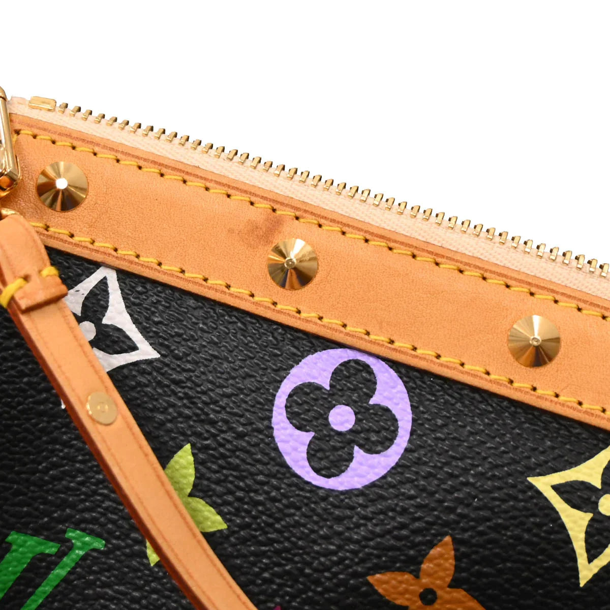 Louis Vuitton 2003 Black Multicolor Pochette Accessoires M92648