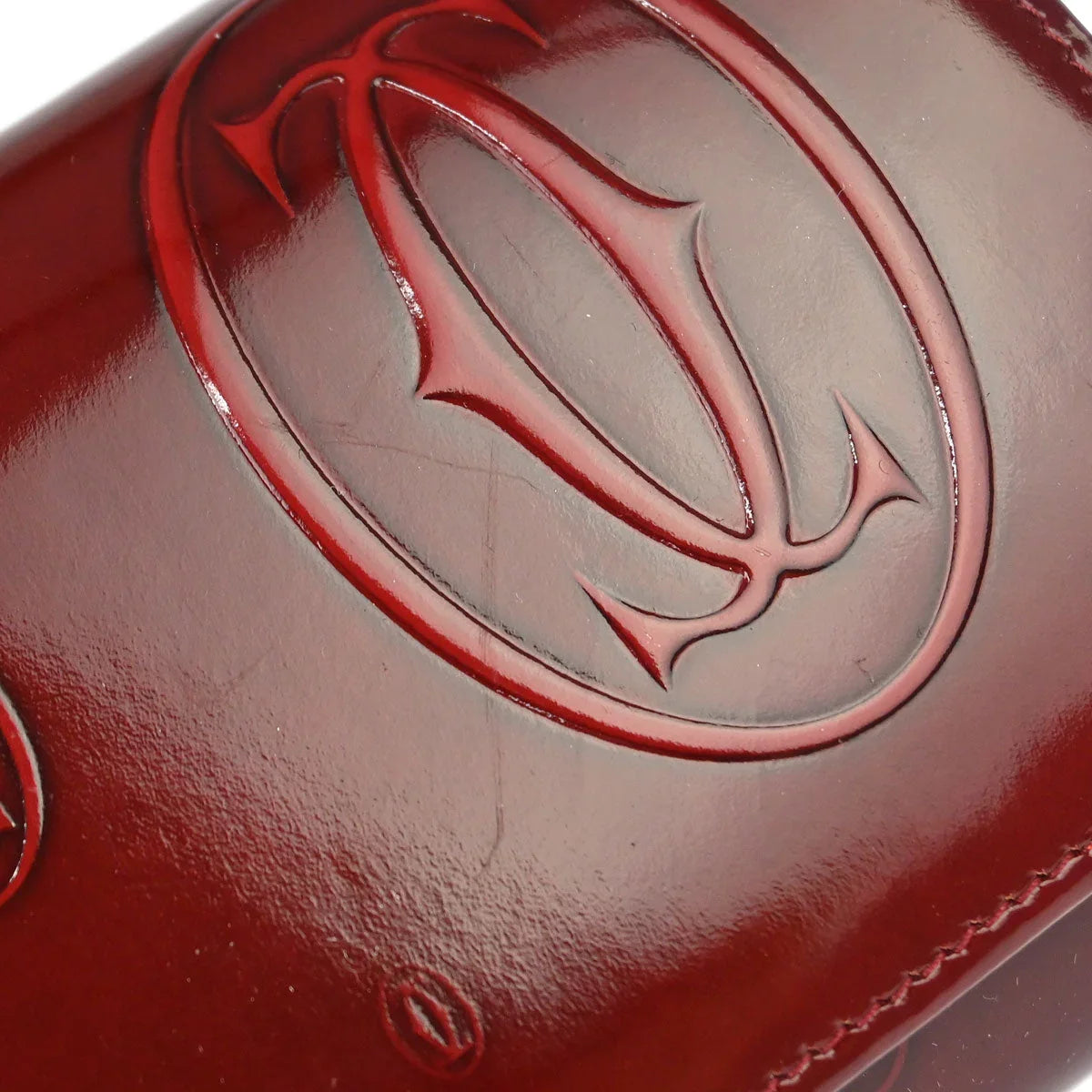 Cartier Bifold Wallet Happy Birthday Bordeaux Patent Leather