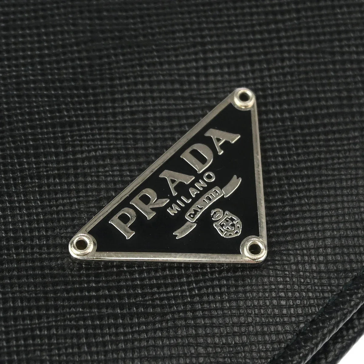Prada Black Leather Bifold Wallet