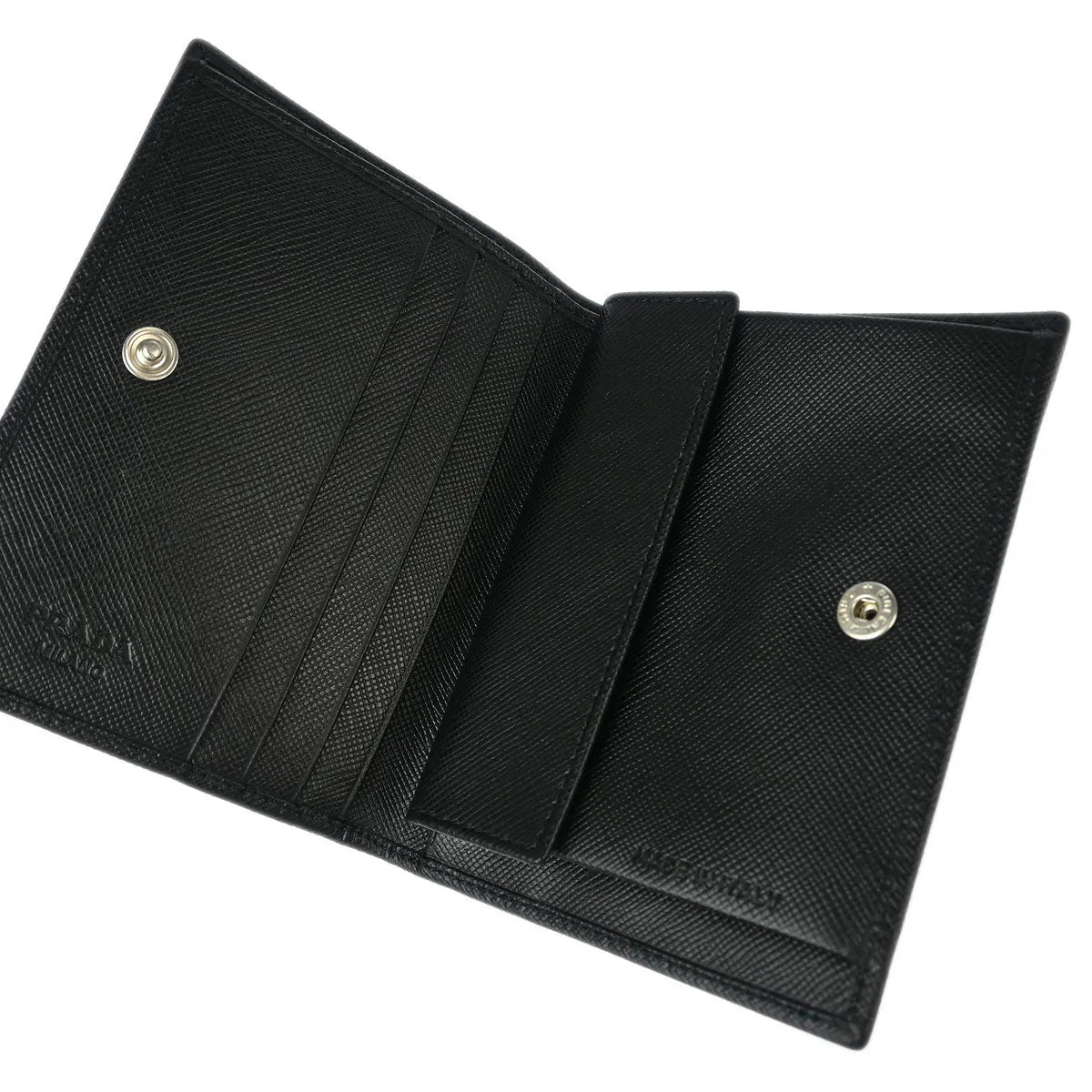 Prada Black Leather Bifold Wallet