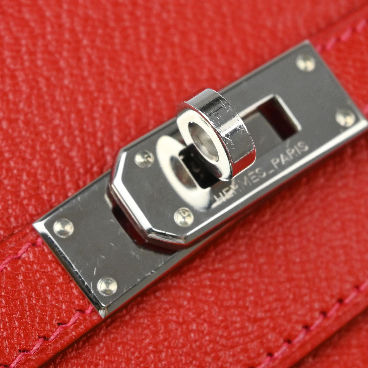 Hermes 2008 Rouge Venitienne Chevre Mysore Kelly Wallet Purse