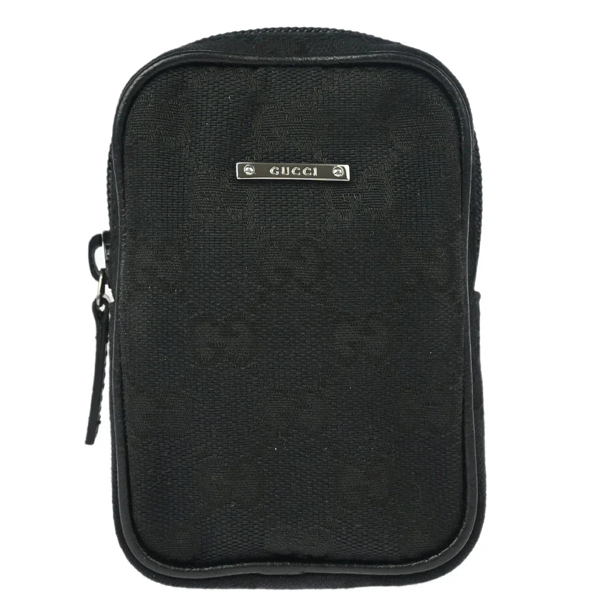 Gucci Black Canvas GG Cigarette Case Pouch