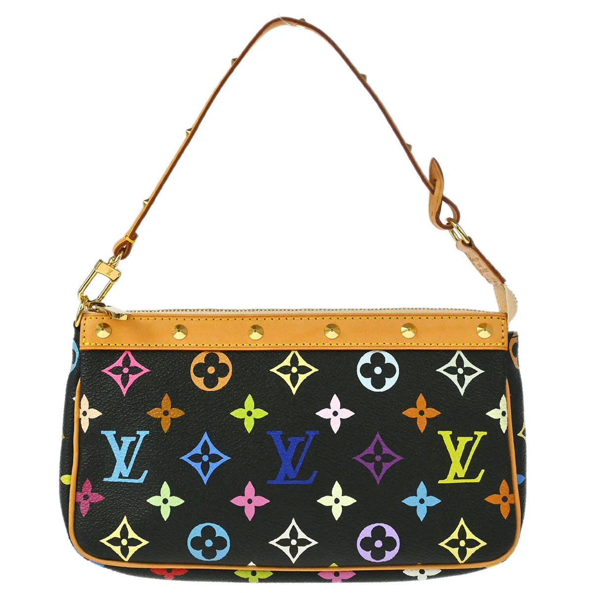 Louis Vuitton 2003 Black Multicolor Pochette Accessoires M92648