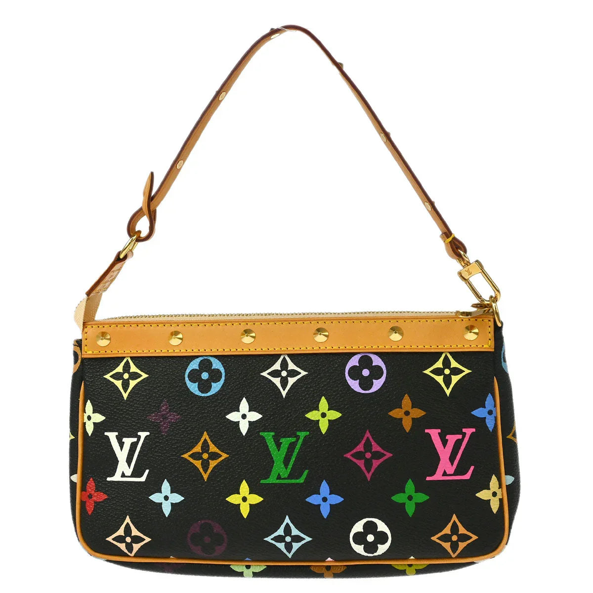 Louis Vuitton 2003 Black Multicolor Pochette Accessoires M92648