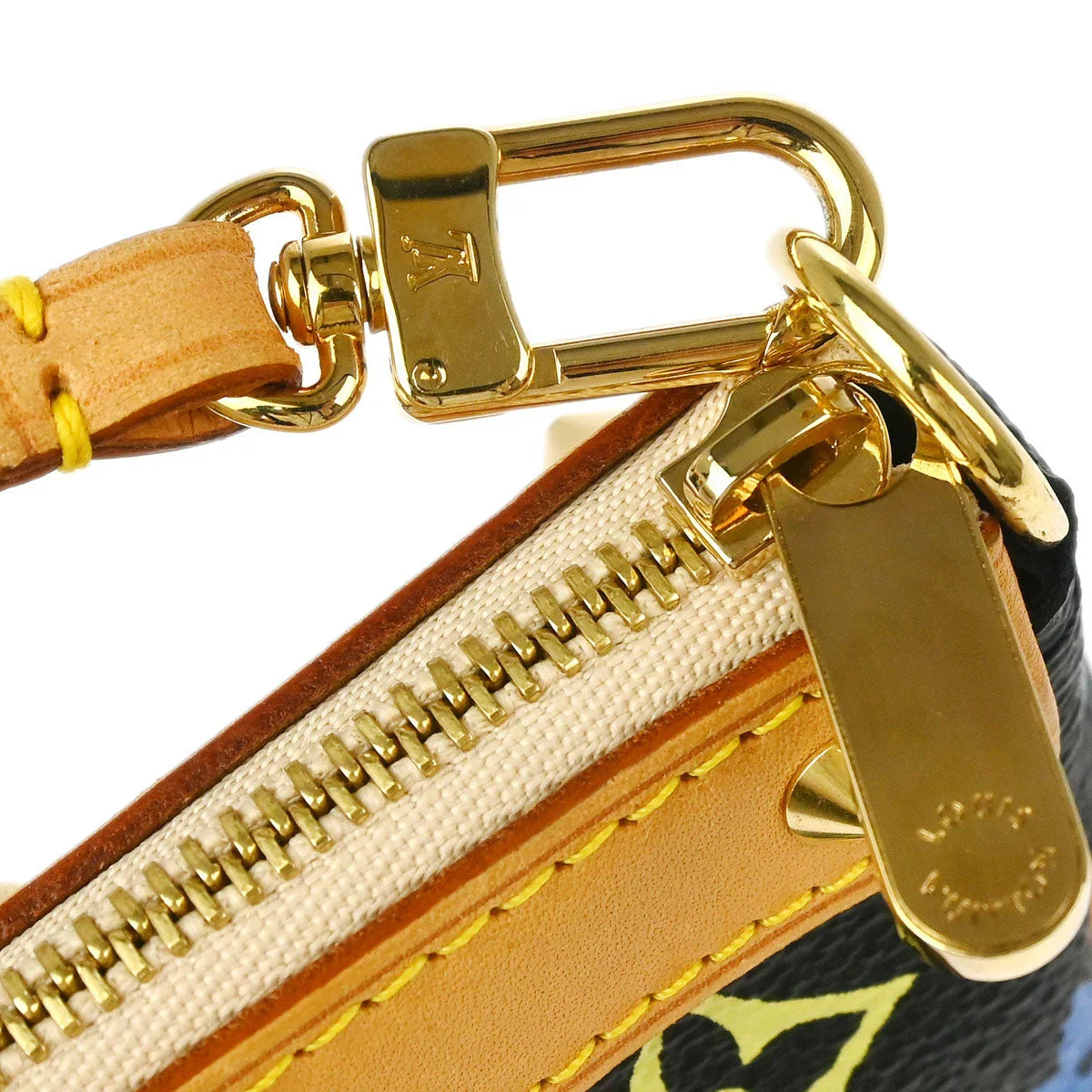 Louis Vuitton 2003 Black Multicolor Pochette Accessoires M92648
