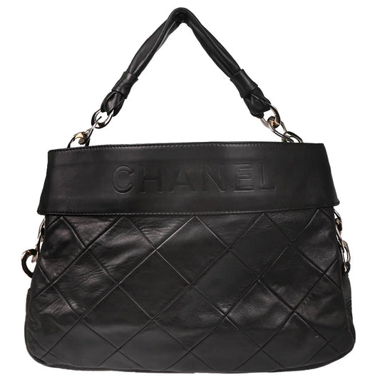 Chanel 2006-2008 Black Calfskin Tote Handbag