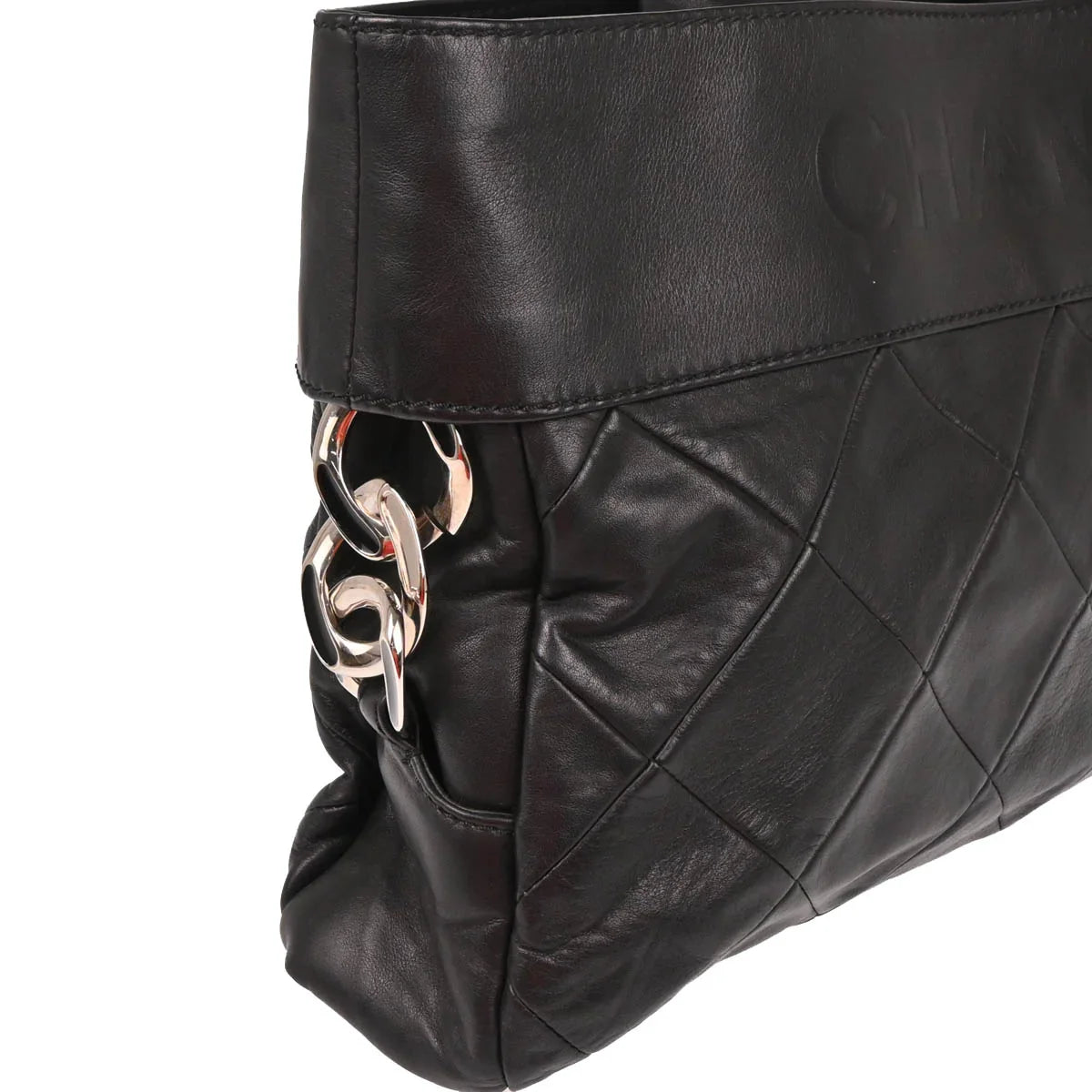 Chanel 2006-2008 Black Calfskin Tote Handbag