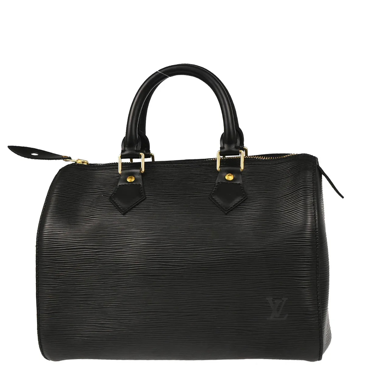 Louis Vuitton 2002 Black Epi Speedy 25 Handbag M43012