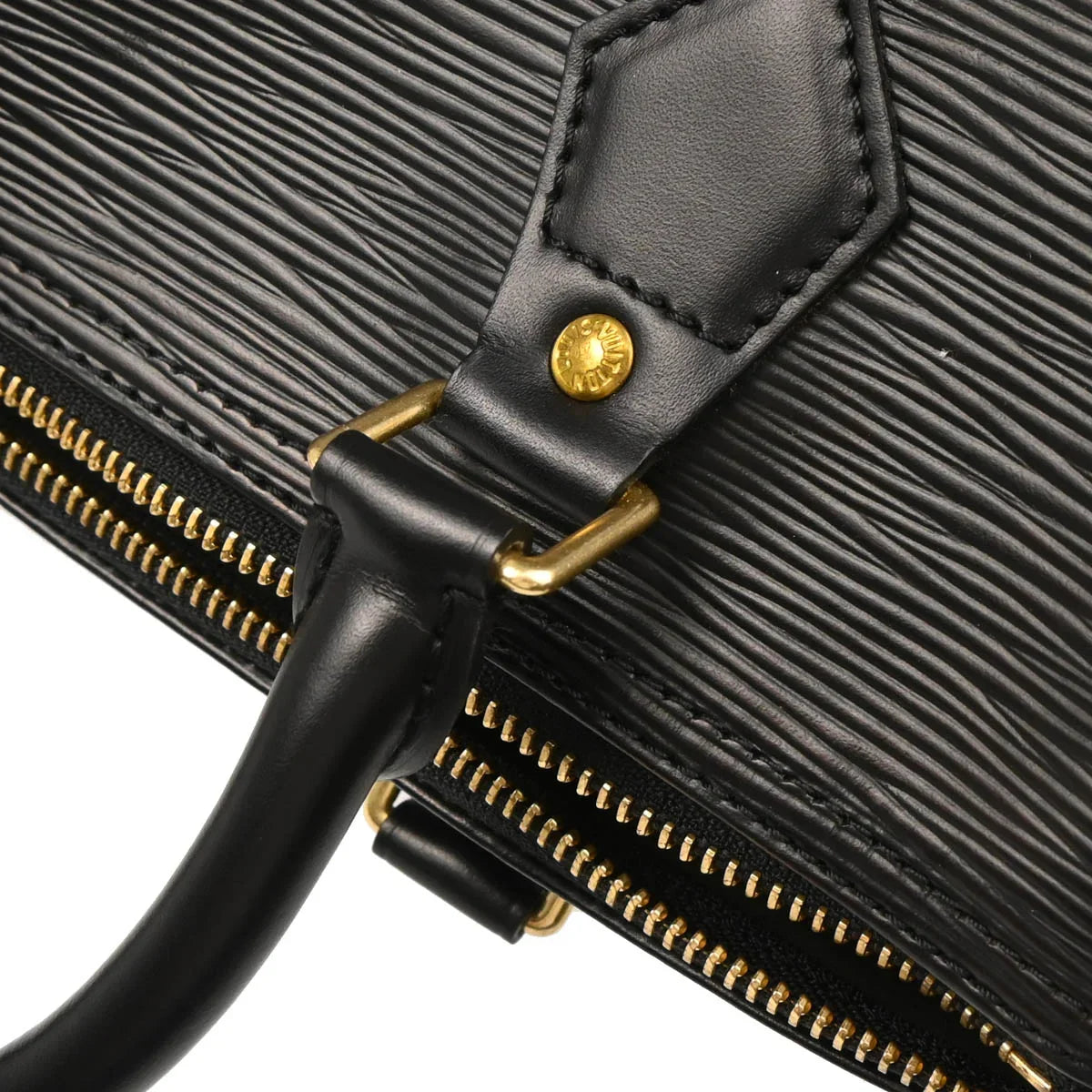 Louis Vuitton 2002 Black Epi Speedy 25 Handbag M43012
