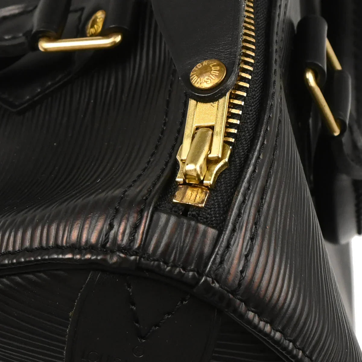 Louis Vuitton 2002 Black Epi Speedy 25 Handbag M43012