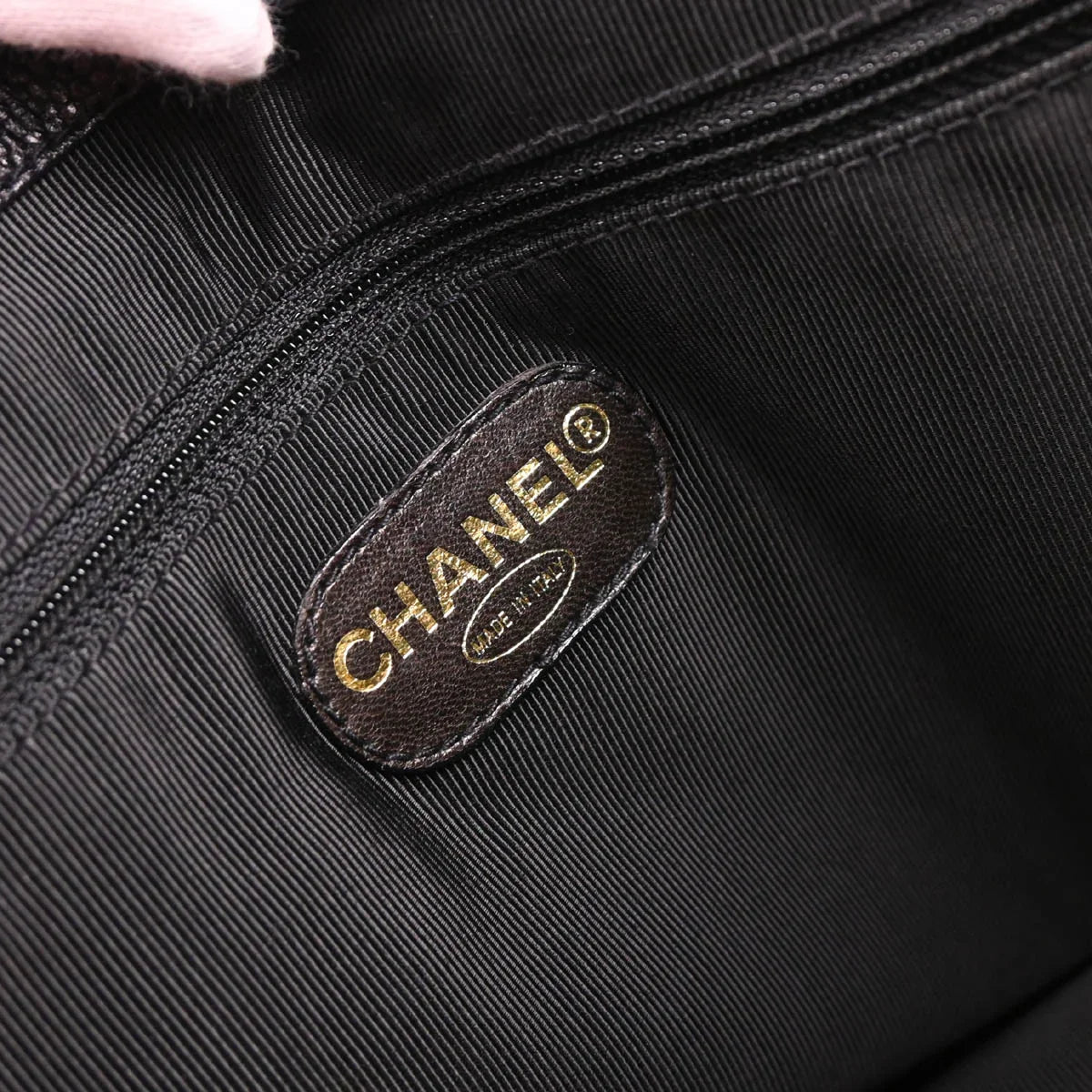 Chanel 1996-1997 Black Caviar Tote Shoulder Bag