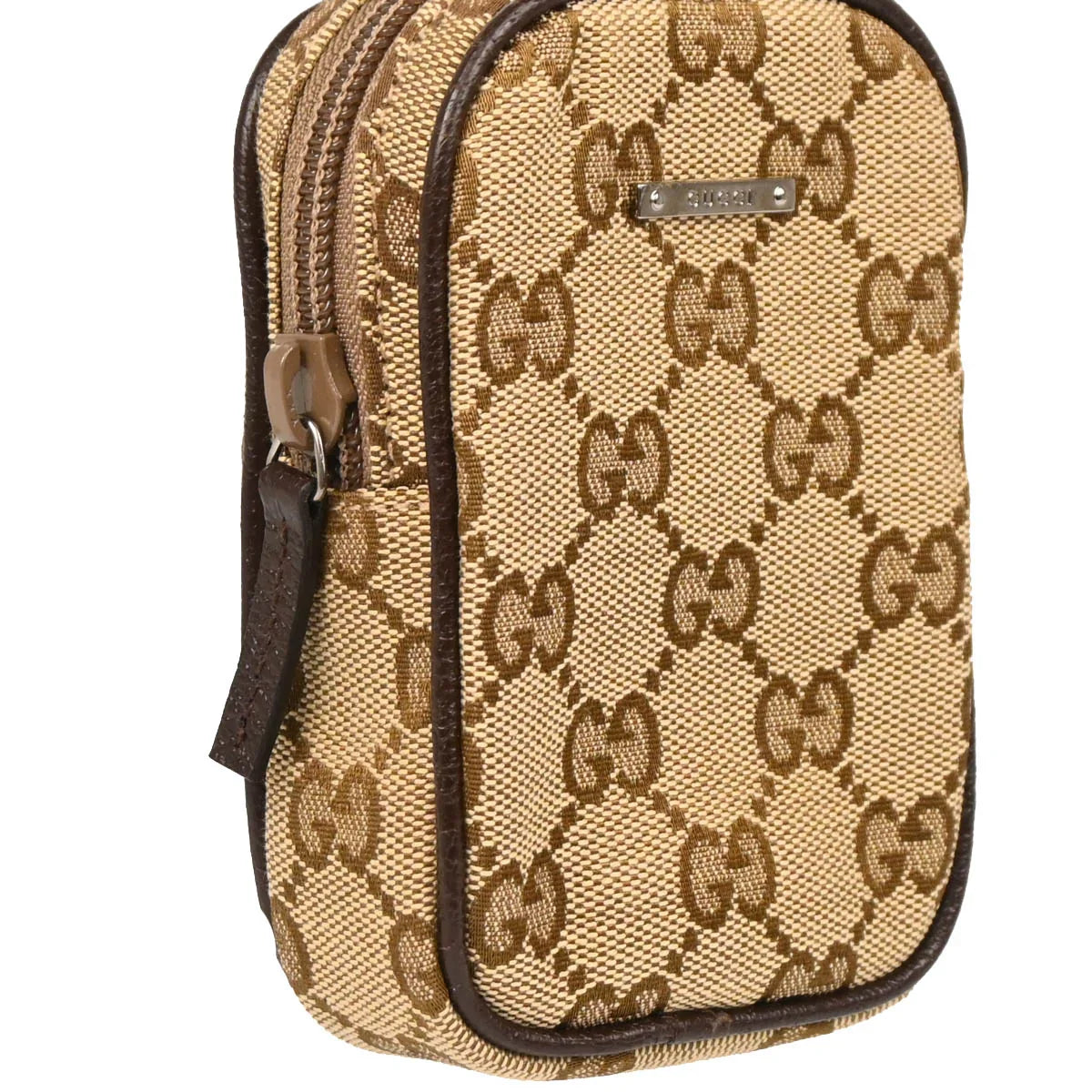 Gucci Beige Canvas GG Cigarette Case Pouch