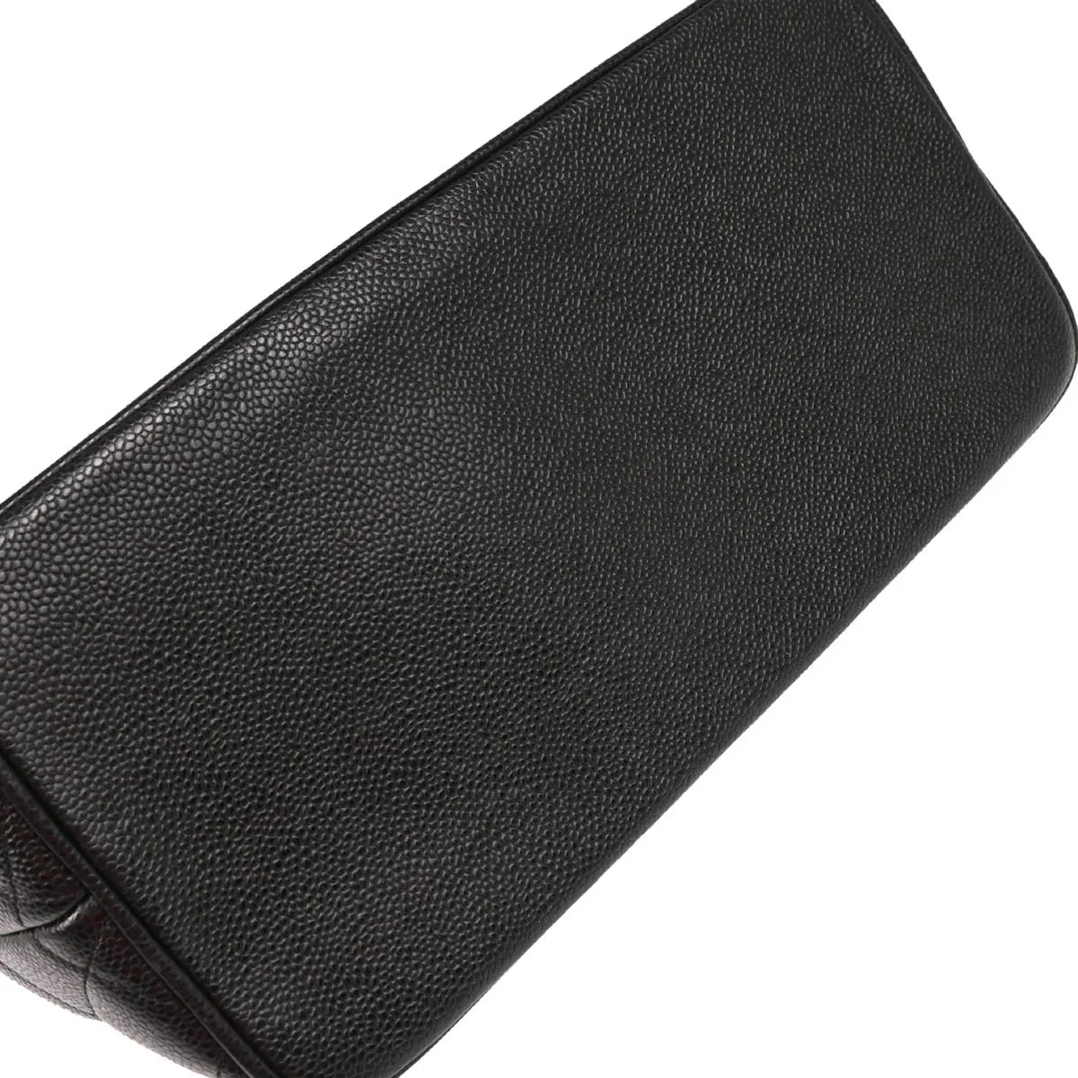Chanel 2000-2001 Black Caviar Medallion Tote Handbag