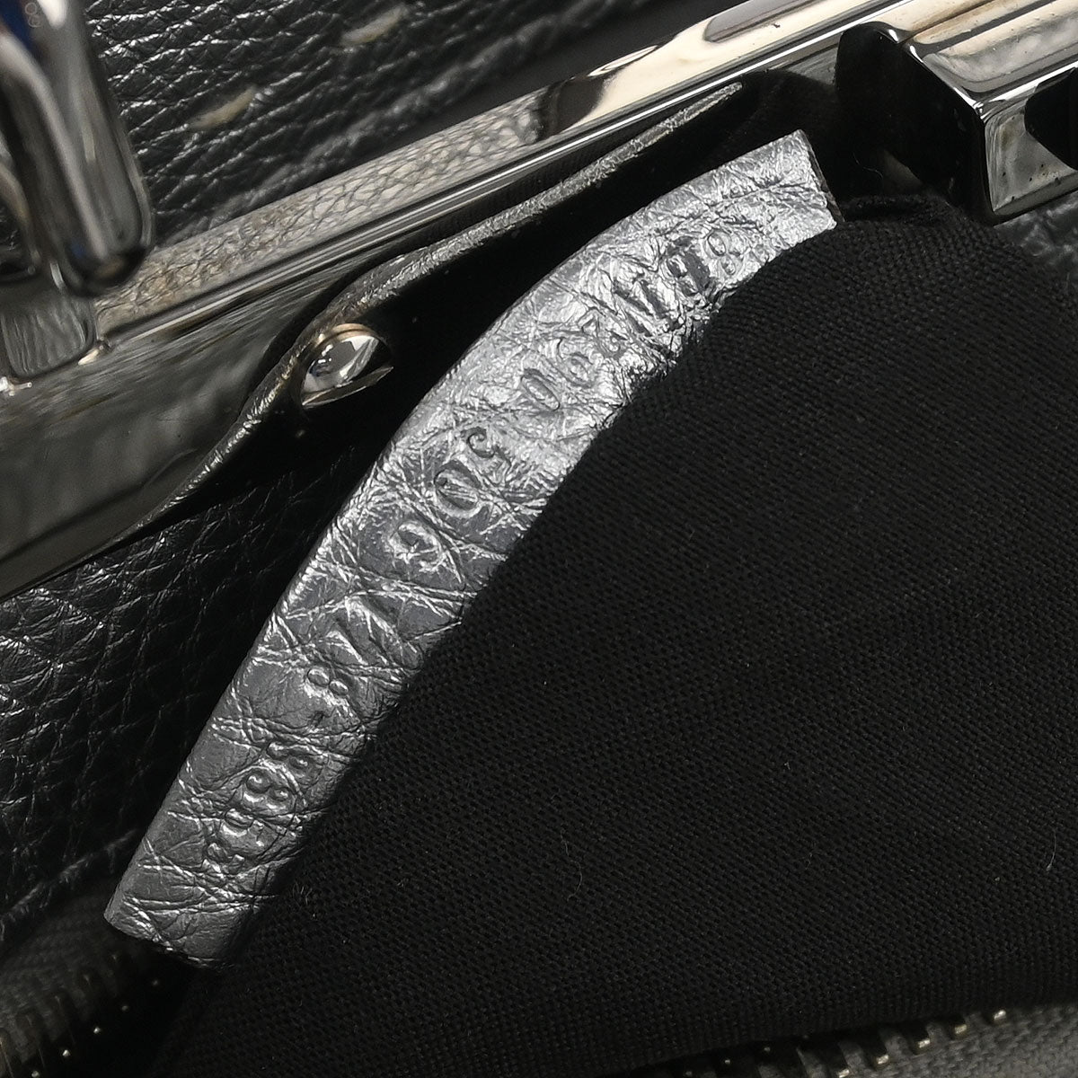 Fendi Silver Leather Peekaboo 2way Shoulder Handbag