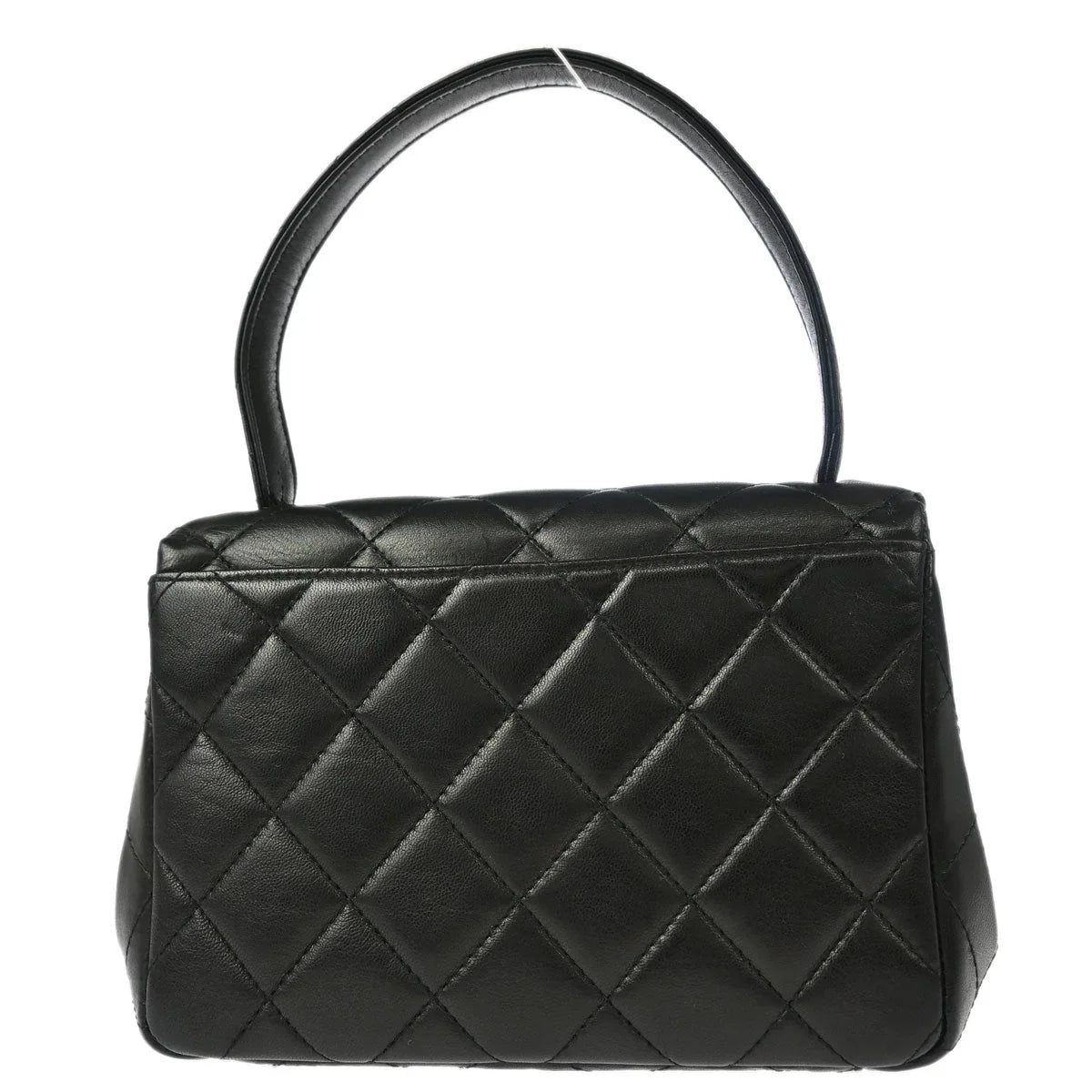 Chanel 1996-1997 Black Lambskin Top Handle Handbag